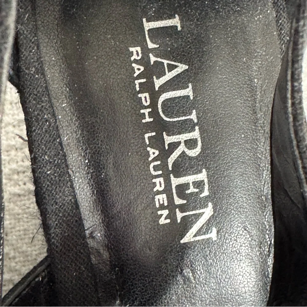 Ralph Lauren US Women’s Size‎ 9,5 Black Kelsie espadrille Wedge heels sandals